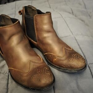 Sperry Brown Leather Ankle Booties